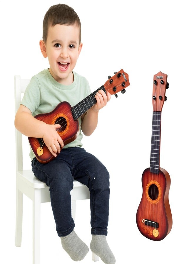 ويش كي جيتار ويشكي الموسيقي ذو 4 أوتار، مثالي للأطفال المبتدئين من عمر 3 إلى 6 سنوات، لعبة ممتعة وتعليمية لتنمية مهاراتهم الموسيقية المبكرة. - Image 1